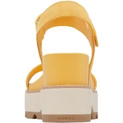 Sorel Women's Joanie IV Y Strap Wedge - Yellow Ray / Honey White -Sandals Outlet 0 15933.1709061926