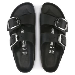 Birkenstock Women's Arizona Big Buckle Oiled Leather - Black (Narrow Width) -Sandals Outlet 1011075 top 44640.1673471794