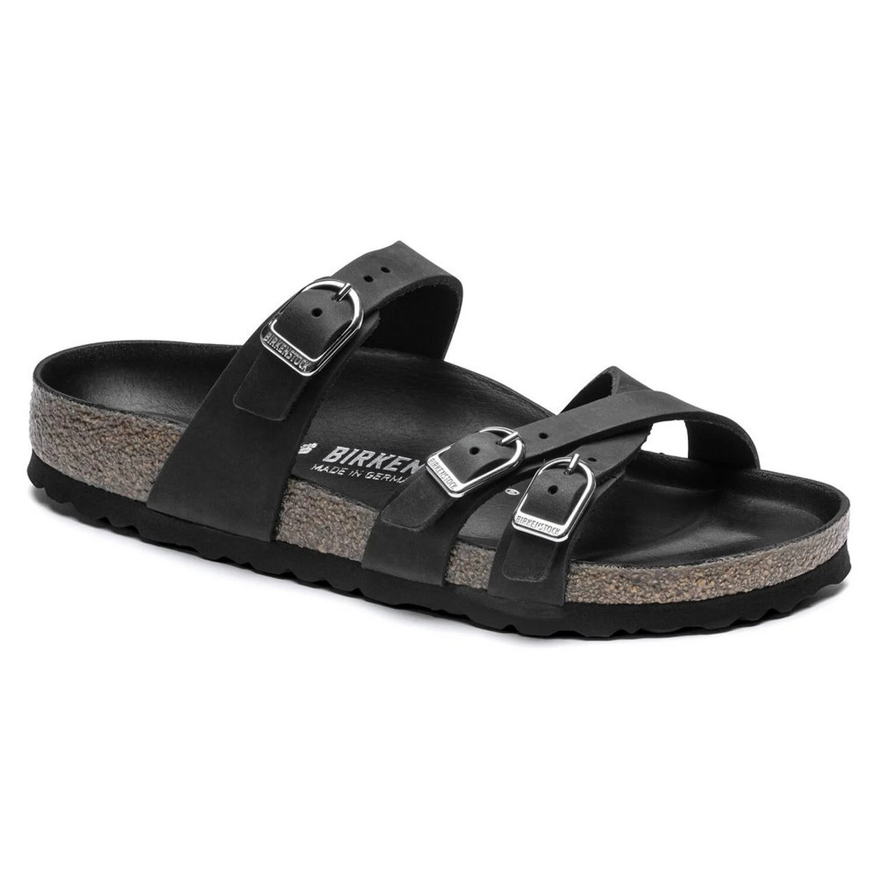 Birkenstock Women's Franca Oiled Piumato Leather - Black (Narrow Width) 3 Birkenstock Women's Franca Oiled Piumato Leather - Black (Narrow Width)