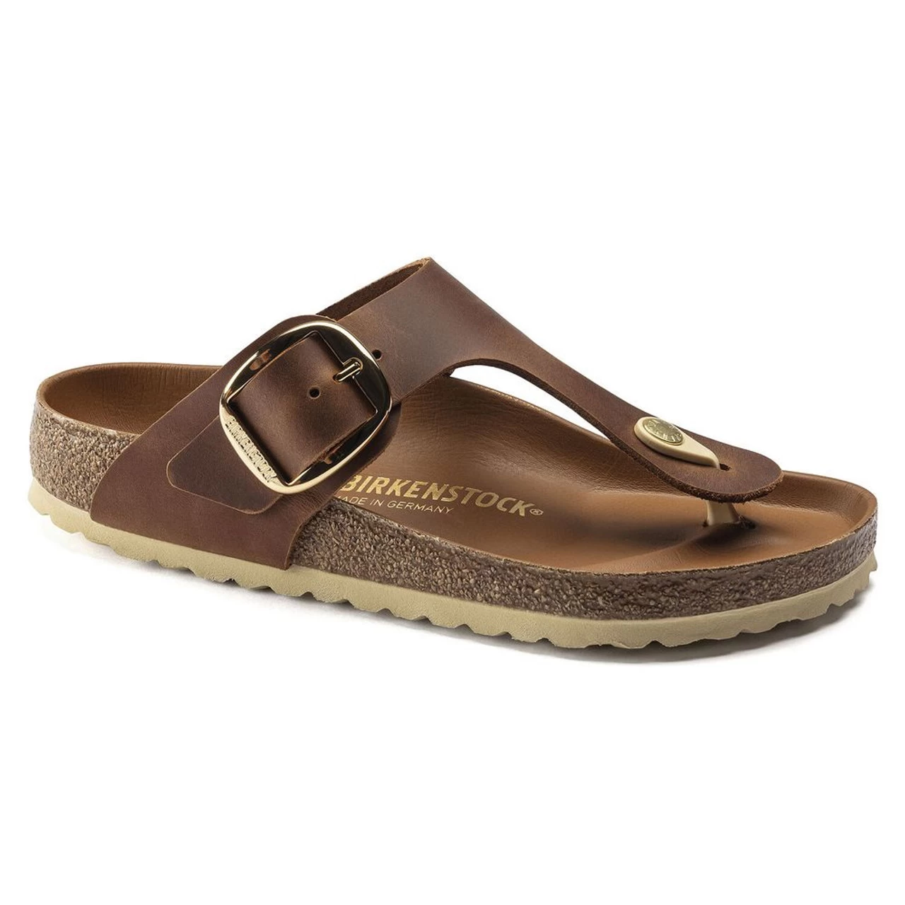 Birkenstock Women's Gizeh Big Buckle Oiled Nubuck Leather - Cognac (Regular Width) 3 Birkenstock Women's Gizeh Big Buckle Oiled Nubuck Leather - Cognac (Regular Width)