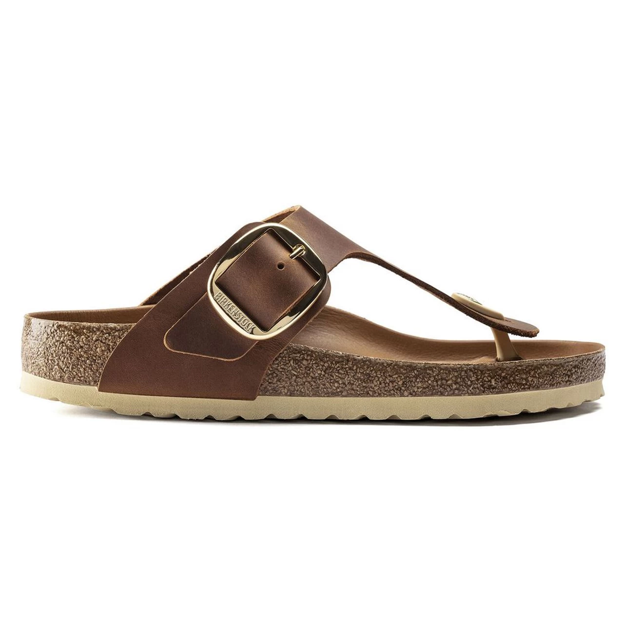 Birkenstock Women's Gizeh Big Buckle Oiled Nubuck Leather - Cognac (Regular Width) 4 Birkenstock Women's Gizeh Big Buckle Oiled Nubuck Leather - Cognac (Regular Width) - Image 2