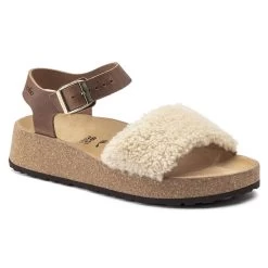 Birkenstock Women's Papillio Glenda - Teddy Eggshell (Narrow Width)