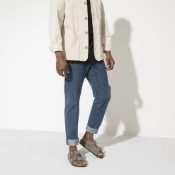 Birkenstock Men's Arizona Nubuck Leather - Desert Buck Whale Gray (Regular Width) 13 Birkenstock Men's Arizona Nubuck Leather - Desert Buck Whale Gray (Regular Width) -Sandals Outlet 1020752 f look m 16459.1683312677