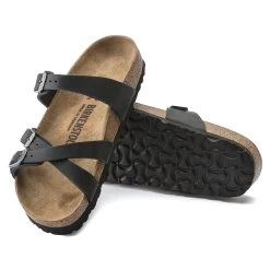 Birkenstock Women's Franca Oiled Leather - Black (Regular Width) -Sandals Outlet 1021203 sole 67425.1627491078