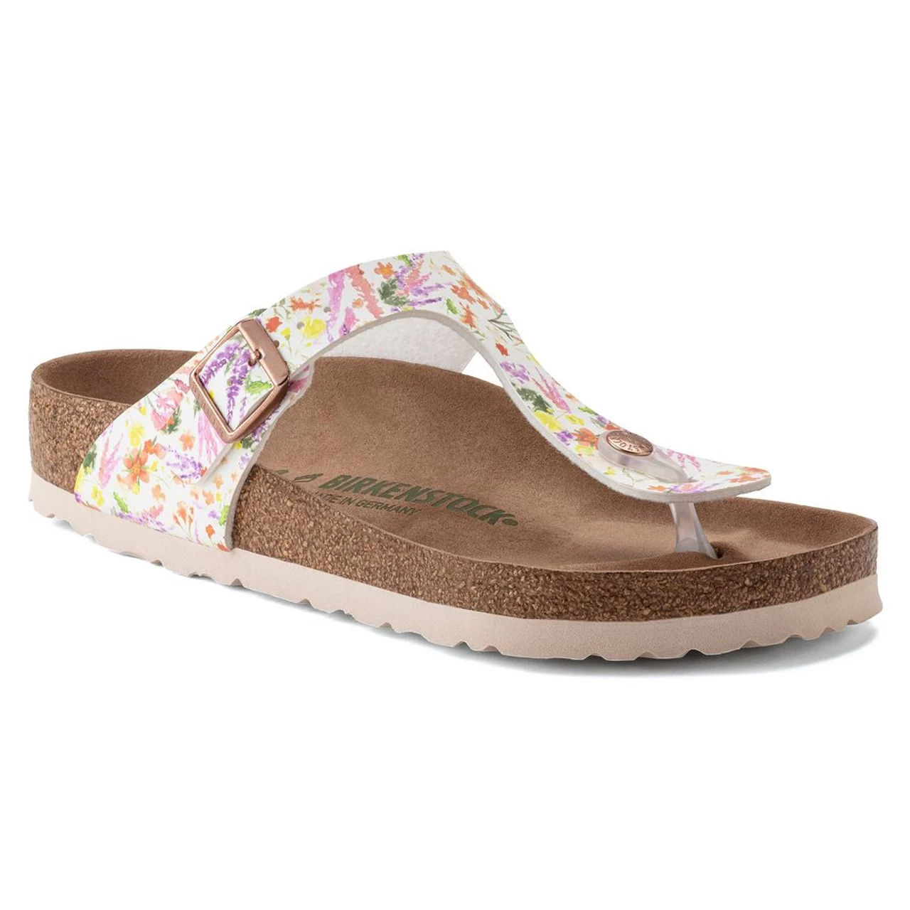 Birkenstock Women's Gizeh Vegan Birko-Flor (Regular Width) - Summer Floral Rose 3 Birkenstock Women's Gizeh Vegan Birko-Flor (Regular Width) - Summer Floral Rose