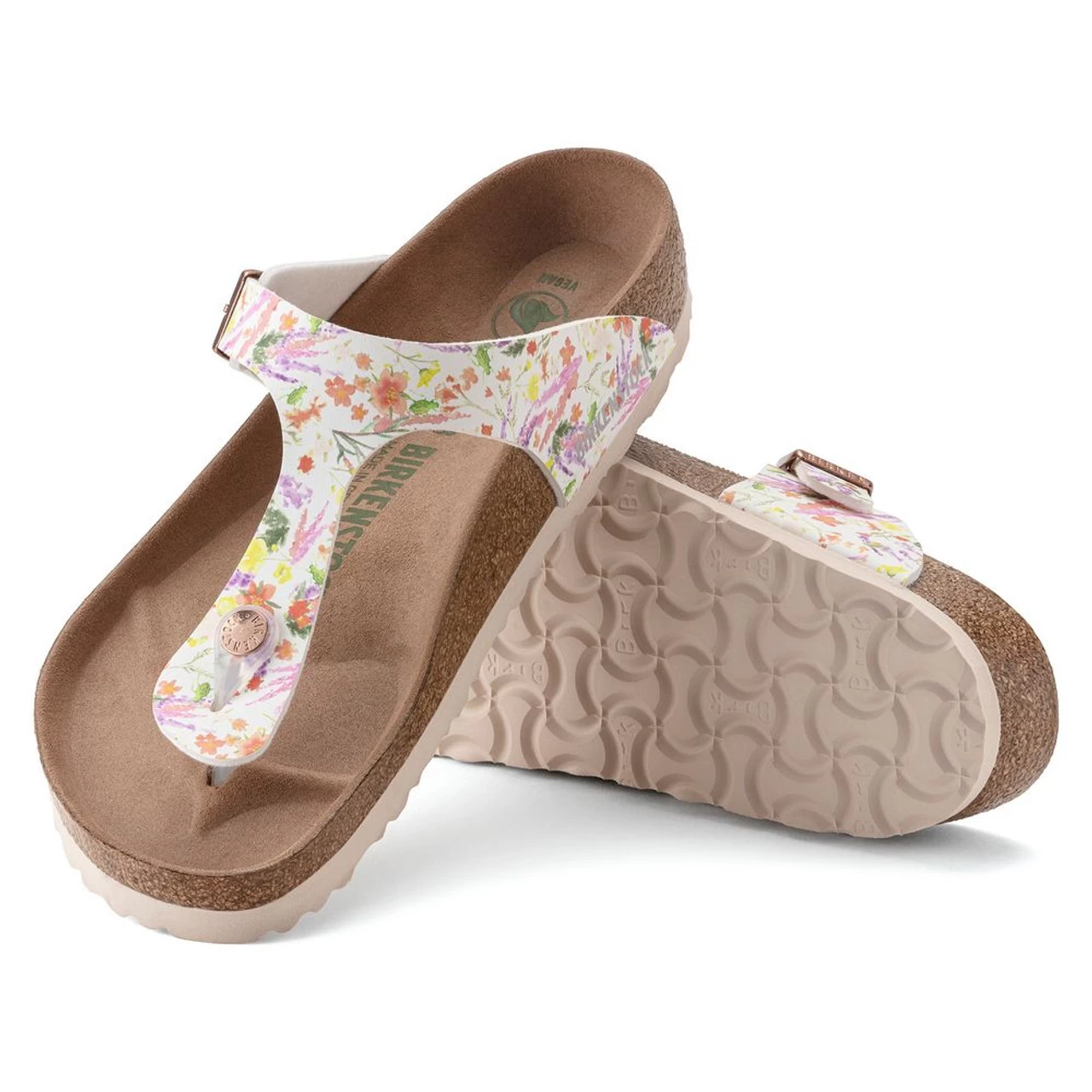 Birkenstock Women's Gizeh Vegan Birko-Flor (Regular Width) - Summer Floral Rose 4 Birkenstock Women's Gizeh Vegan Birko-Flor (Regular Width) - Summer Floral Rose - Image 2