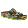 Birkenstock Kids Arizona Birko-Flor - Desert Soil / Lime Aqua (Narrow Width) -Sandals Outlet 1022099 89061.1654266225