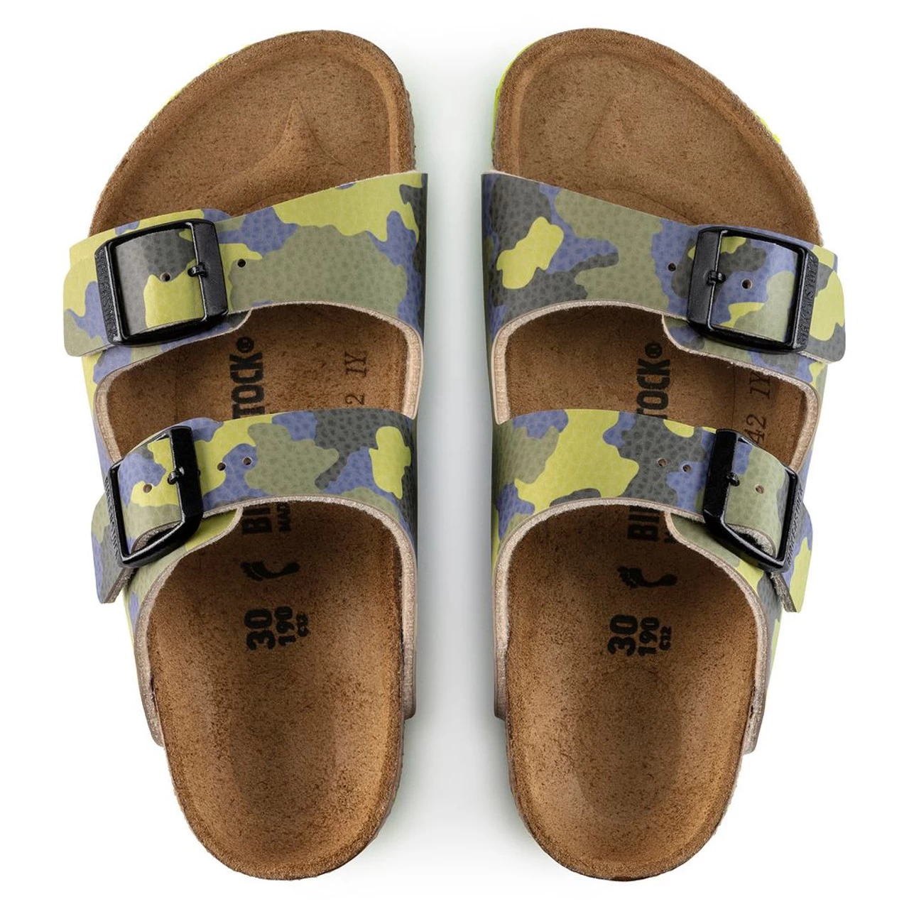 Birkenstock Kids Arizona Birko-Flor - Desert Soil / Lime Aqua (Narrow Width) 4 Birkenstock Kids Arizona Birko-Flor - Desert Soil / Lime Aqua (Narrow Width) - Image 2