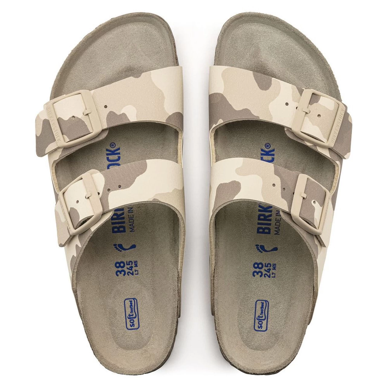 Birkenstock Women's Arizona Soft Footbed Birko-Flor - Desert Soil Gray/Taupe (Narrow Width) 7 Birkenstock Women's Arizona Soft Footbed Birko-Flor - Desert Soil Gray/Taupe (Narrow Width) - Image 5