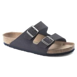 Birkenstock Men's Arizona Vegan Microfiber - Desert Dust Indigo Blue (Regular Width)
