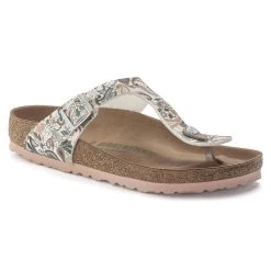Birkenstock Women's Gizeh Vegan Birko-Flor - Paisley Rose (Regular Width)