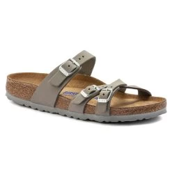 Birkenstock Women's Franca Soft Footbed Nubuck Leather - Dove Gray (Narrow Width)