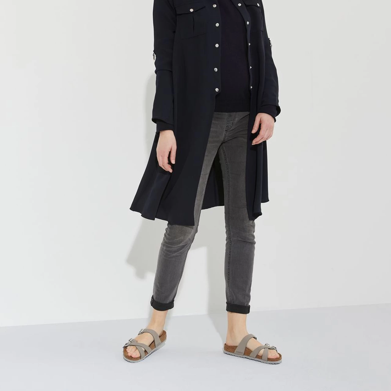 Birkenstock Women's Franca Soft Footbed Nubuck Leather - Dove Gray (Narrow Width) 7 Birkenstock Women's Franca Soft Footbed Nubuck Leather - Dove Gray (Narrow Width) - Image 5