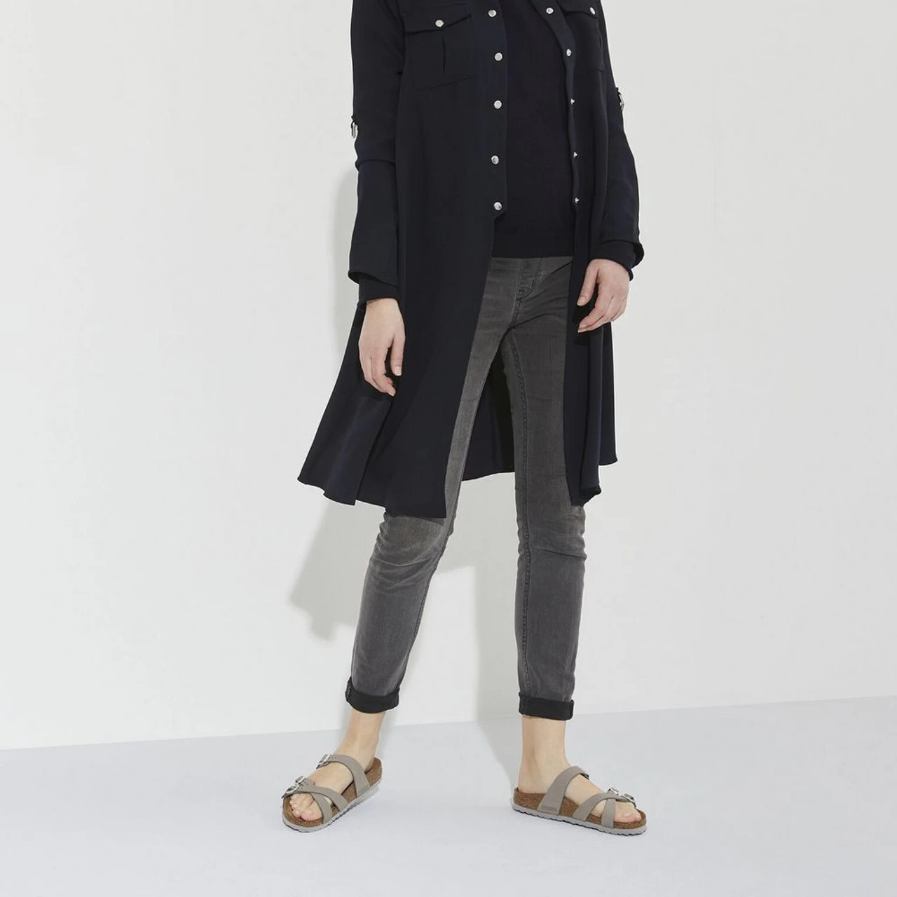 Birkenstock Women's Franca Soft Footbed Nubuck Leather - Dove Gray (Regular Width) 8 Birkenstock Women's Franca Soft Footbed Nubuck Leather - Dove Gray (Regular Width) - Image 6