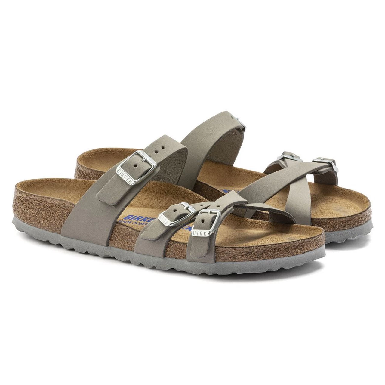 Birkenstock Women's Franca Soft Footbed Nubuck Leather - Dove Gray (Regular Width) 5 Birkenstock Women's Franca Soft Footbed Nubuck Leather - Dove Gray (Regular Width) - Image 3