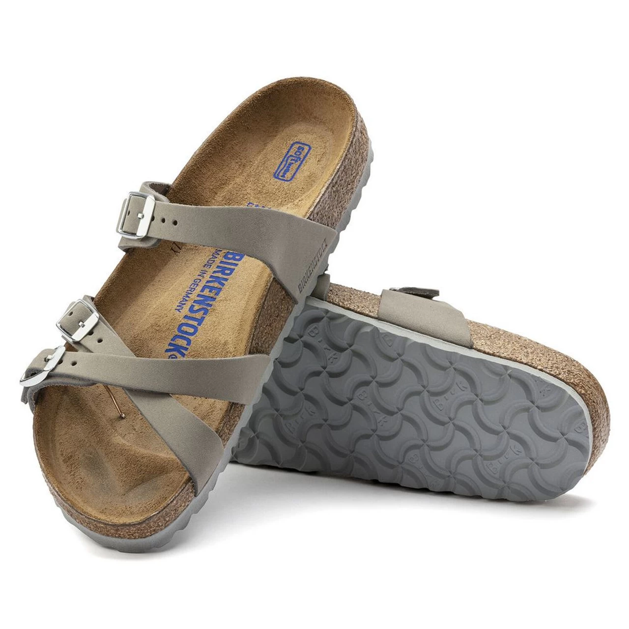 Birkenstock Women's Franca Soft Footbed Nubuck Leather - Dove Gray (Regular Width) 6 Birkenstock Women's Franca Soft Footbed Nubuck Leather - Dove Gray (Regular Width) - Image 4