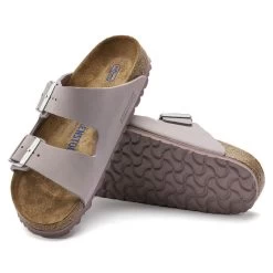 Birkenstock Arizona Soft Footbed Nubuck Leather - Yomo Lilac (Narrow Width) -Sandals Outlet 1023382 sole 97906.1658165052