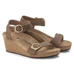 Birkenstock Women's Papillio Soley Ring-Buckle Wedge Sandal - Cognac (Narrow Width) 11 Birkenstock Women's Papillio Soley Ring-Buckle Wedge Sandal - Cognac (Narrow Width) -Sandals Outlet 1023539 pair 02615.1673890697
