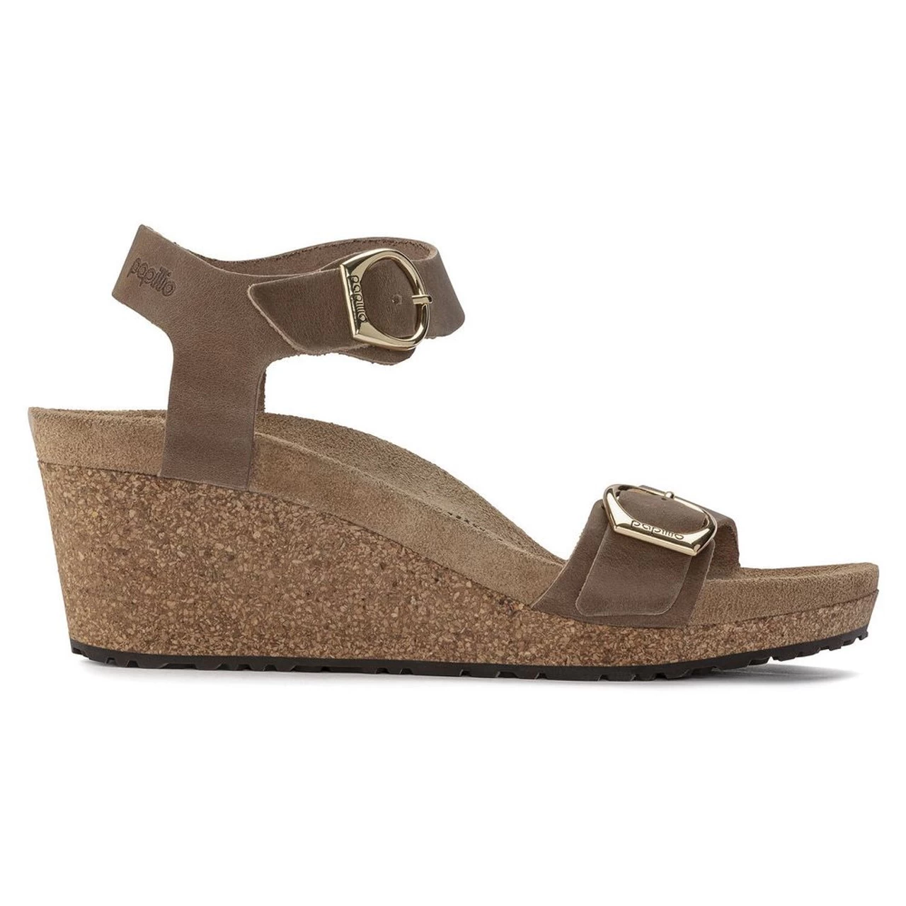 Birkenstock Women's Papillio Soley Ring-Buckle Wedge Sandal - Cognac (Narrow Width) 4 Birkenstock Women's Papillio Soley Ring-Buckle Wedge Sandal - Cognac (Narrow Width) - Image 2