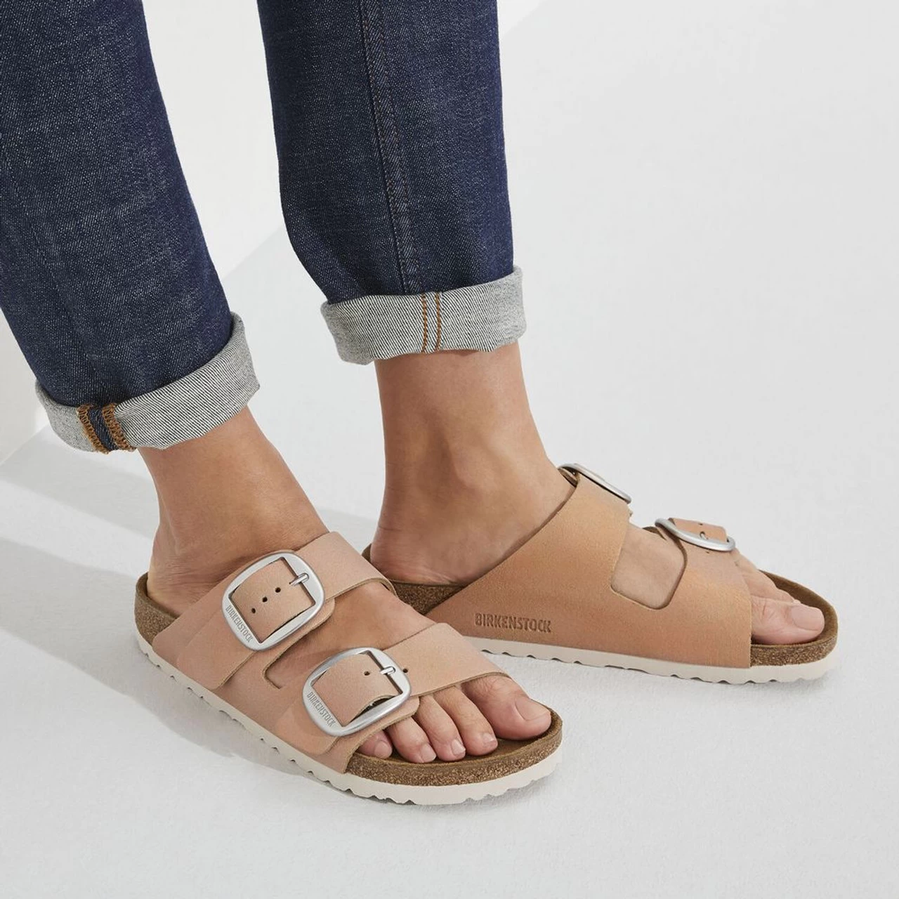 Birkenstock Women's Arizona Big Buckle Nubuck Leather - Washed Metallic Copper (Narrow Width) 8 Birkenstock Women's Arizona Big Buckle Nubuck Leather - Washed Metallic Copper (Narrow Width) - Image 6