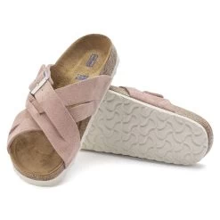 Birkenstock Women's Lugano Soft Footbed Suede Leather - Pink Clay (Narrow Width) 11 Birkenstock Women's Lugano Soft Footbed Suede Leather - Pink Clay (Narrow Width) -Sandals Outlet 1023880 sole 49156.1676472644