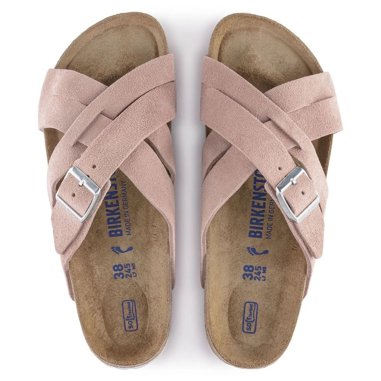 Birkenstock Women's Lugano Soft Footbed Suede Leather - Pink Clay (Narrow Width) 7 Birkenstock Women's Lugano Soft Footbed Suede Leather - Pink Clay (Narrow Width) - Image 5
