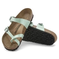 Birkenstock Women's Mayari Birko-Flor - Graceful Matcha (Regular Width) -Sandals Outlet 1023945 sole 03314.1676407573