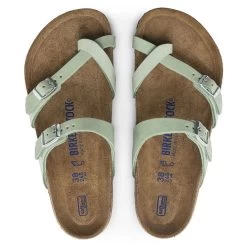 Birkenstock Women's Mayari Soft Footbed Nubuck Leather - Matcha (Regular Width) -Sandals Outlet 1023956 top 53241.1679512795