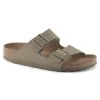 Birkenstock Men's Arizona Vegan Textile - Faded Khaki (Regular Width) -Sandals Outlet 1023958 83109.1681220266