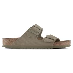 Birkenstock Men's Arizona Vegan Textile - Faded Khaki (Regular Width) -Sandals Outlet 1023958 side 15207.1681220253