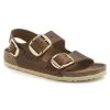 Birkenstock Women's Milano Big Buckle Oiled Leather - Cognac (Narrow Width) -Sandals Outlet 1023972 42005.1709151699
