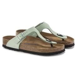 Birkenstock Women's Gizeh Soft Footbed Nubuck Leather - Matcha (Regular Width) 11 Birkenstock Women's Gizeh Soft Footbed Nubuck Leather - Matcha (Regular Width) -Sandals Outlet 1023973 pair 71859.1679515681