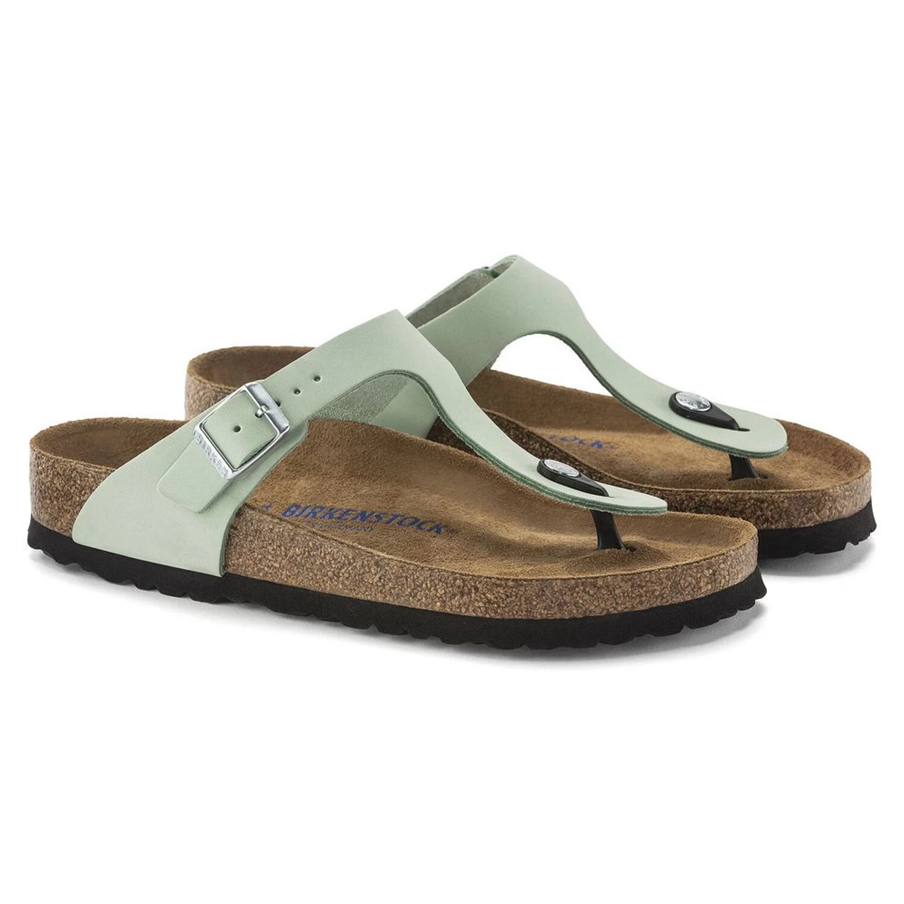 Birkenstock Women's Gizeh Soft Footbed Nubuck Leather - Matcha (Regular Width) 5 Birkenstock Women's Gizeh Soft Footbed Nubuck Leather - Matcha (Regular Width) - Image 3