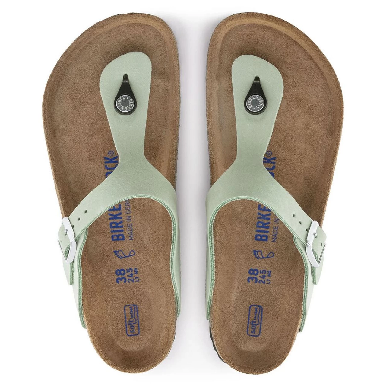 Birkenstock Women's Gizeh Soft Footbed Nubuck Leather - Matcha (Regular Width) 7 Birkenstock Women's Gizeh Soft Footbed Nubuck Leather - Matcha (Regular Width) - Image 5