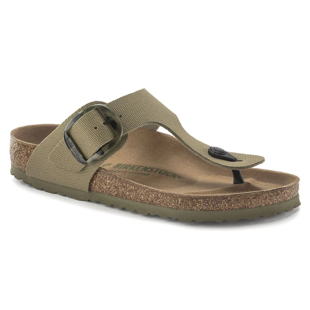 Birkenstock Women's Gizeh Big Buckle Vegan Textile- Faded Khaki (Regular Width) 3 Birkenstock Women's Gizeh Big Buckle Vegan Textile- Faded Khaki (Regular Width)