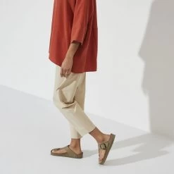 Birkenstock Women's Gizeh Big Buckle Vegan Textile- Faded Khaki (Regular Width) 15 Birkenstock Women's Gizeh Big Buckle Vegan Textile- Faded Khaki (Regular Width) -Sandals Outlet 1023981 f look f 27933.1683321034