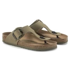 Birkenstock Women's Gizeh Big Buckle Vegan Textile- Faded Khaki (Regular Width) 11 Birkenstock Women's Gizeh Big Buckle Vegan Textile- Faded Khaki (Regular Width) -Sandals Outlet 1023981 pair 47451.1683321025