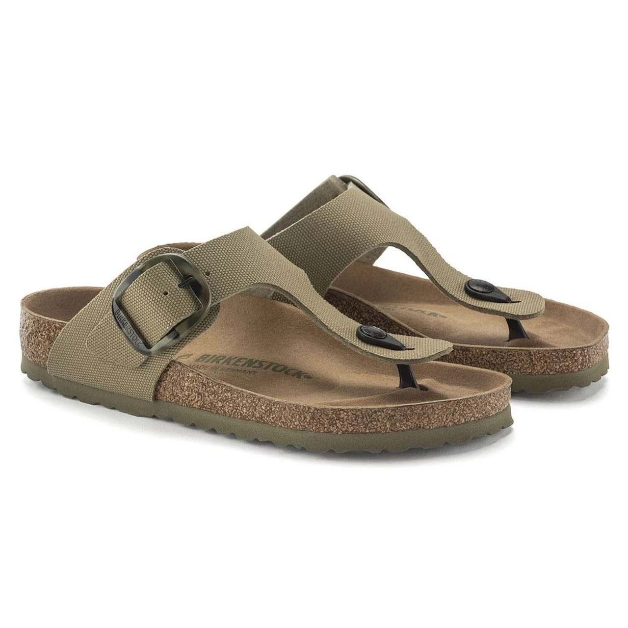 Birkenstock Women's Gizeh Big Buckle Vegan Textile- Faded Khaki (Regular Width) 5 Birkenstock Women's Gizeh Big Buckle Vegan Textile- Faded Khaki (Regular Width) - Image 3