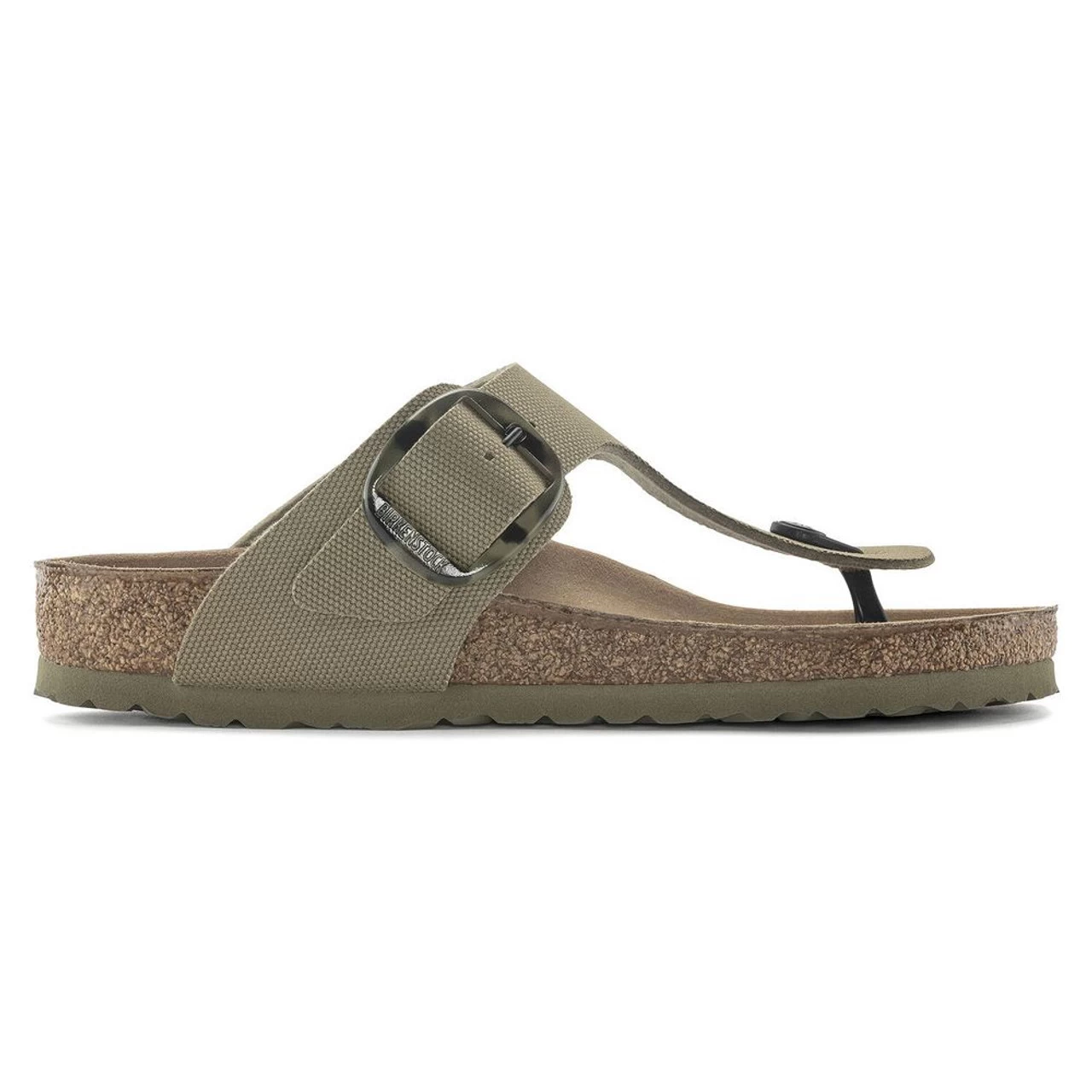 Birkenstock Women's Gizeh Big Buckle Vegan Textile- Faded Khaki (Regular Width) 4 Birkenstock Women's Gizeh Big Buckle Vegan Textile- Faded Khaki (Regular Width) - Image 2