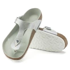 Birkenstock Women's Gizeh Vegan Microfiber - Iridescent Matcha -Sandals Outlet 1023996 sole 87096.1697481892