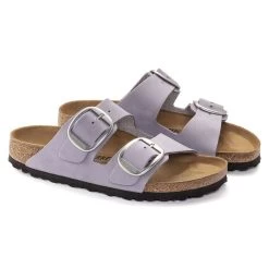 Birkenstock Women's Arizona Big Buckle Nubuck Leather - Purple Fog (Narrow Width) -Sandals Outlet 1024000 pair 96969.1697477172