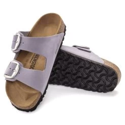 Birkenstock Women's Arizona Big Buckle Nubuck Leather - Purple Fog (Narrow Width) -Sandals Outlet 1024000 sole 84389.1697477178