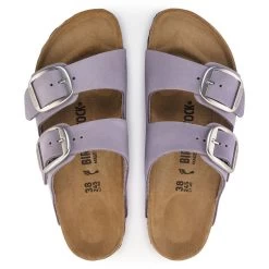 Birkenstock Women's Arizona Big Buckle Nubuck Leather - Purple Fog (Narrow Width) -Sandals Outlet 1024000 top 77475.1697477174
