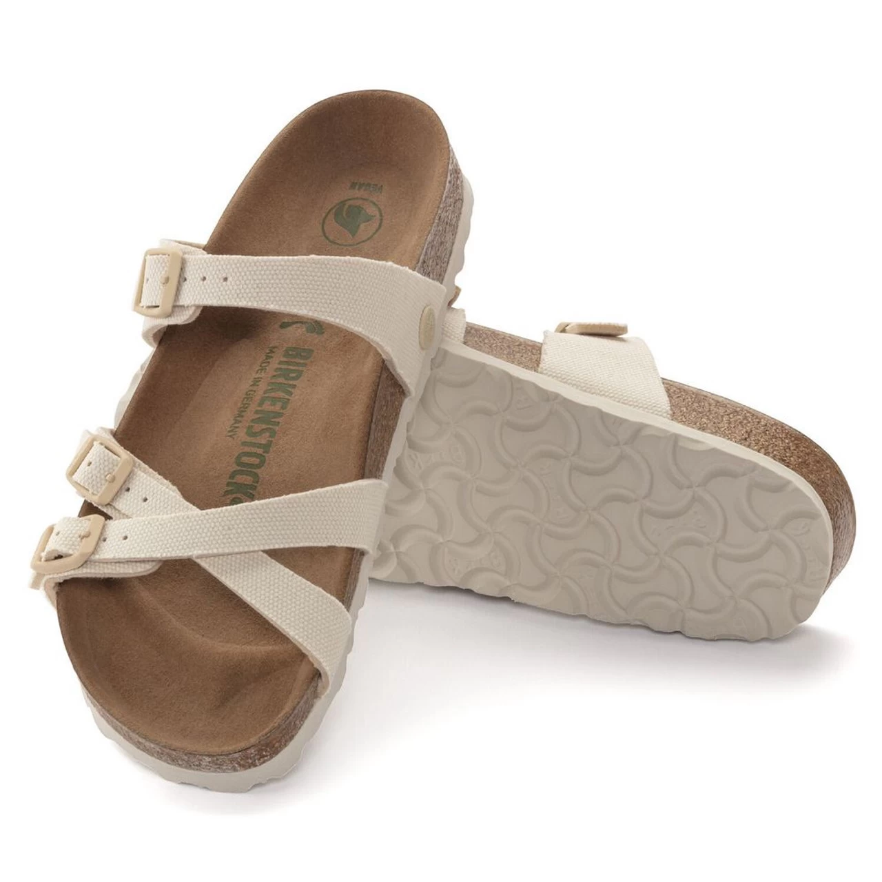 Birkenstock Women's Franca Vegan Textile - Canvas Eggshell (Regular Width) 6 Birkenstock Women's Franca Vegan Textile - Canvas Eggshell (Regular Width) - Image 4