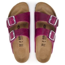 Birkenstock Women's Arizona Oiled Leather - Festival Fuchsia (Regular Width) -Sandals Outlet 1024047 top 11695.1676387074