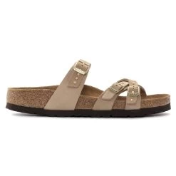 Birkenstock Women's Franca Soft Footbed Nubuck Leather - Sandcastle(Regular Width) 10 Birkenstock Women's Franca Soft Footbed Nubuck Leather - Sandcastle(Regular Width) -Sandals Outlet 1024217 side 16348.1683318050