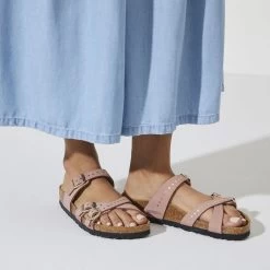 Birkenstock Women's Franca Soft Footbed Nubuck Leather - Old Rose (Regular Width) 14 Birkenstock Women's Franca Soft Footbed Nubuck Leather - Old Rose (Regular Width) -Sandals Outlet 1024227 f closeup f 39978.1683316487