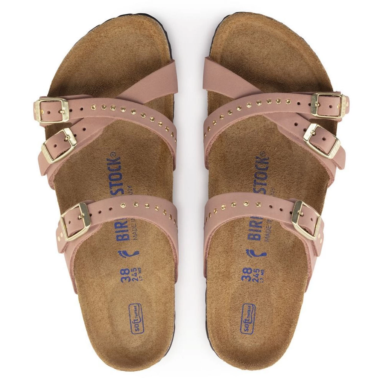 Birkenstock Women's Franca Soft Footbed Nubuck Leather - Old Rose (Regular Width) 7 Birkenstock Women's Franca Soft Footbed Nubuck Leather - Old Rose (Regular Width) - Image 5