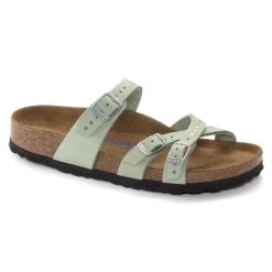 Birkenstock Women's Franca Soft Footbed Nubuck Leather - Matcha (Regular Width)