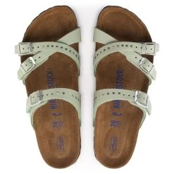 Birkenstock Women's Franca Soft Footbed Nubuck Leather - Matcha (Regular Width) -Sandals Outlet 1024251 top 82822.1684185051